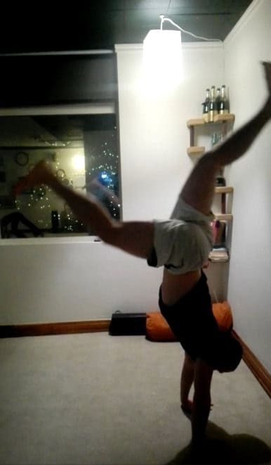 Handstand practice Dallas