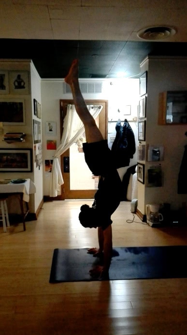 Matthew evening handstand practice